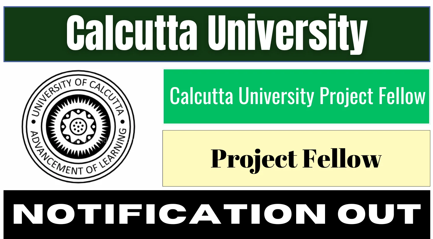 Calcutta University Project Fellow Recruitment 2024 Notification