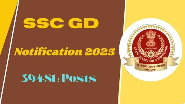 SSC GD 2025 Notification 39481 Post